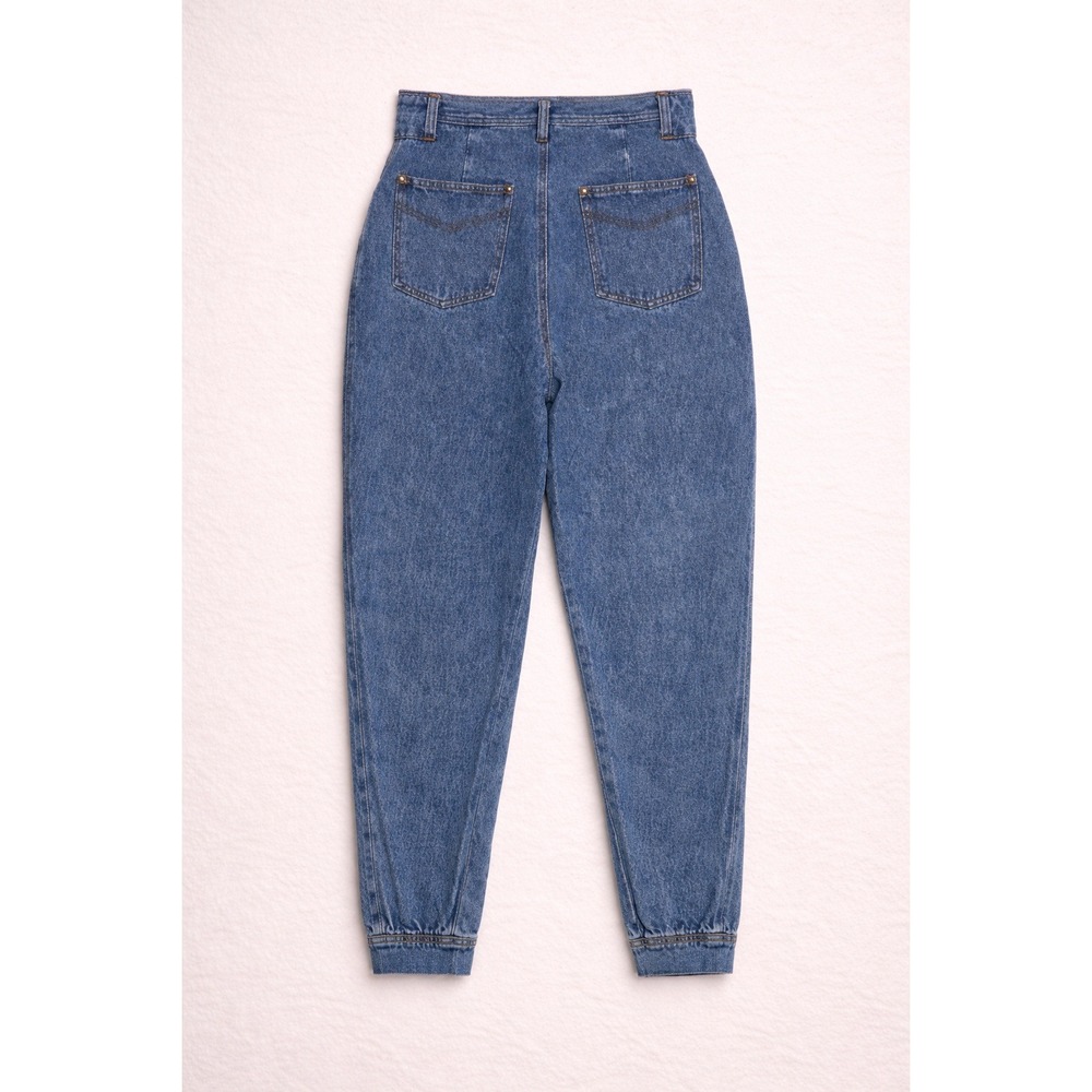Y2K‎ Barrel Leg Jeans High Rise Tapered Denim Blue Womens Size 10 Street Vintage - Picture 5 of 8